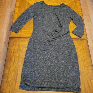 Ann Taylor Gray Side Twist Jersey Dress